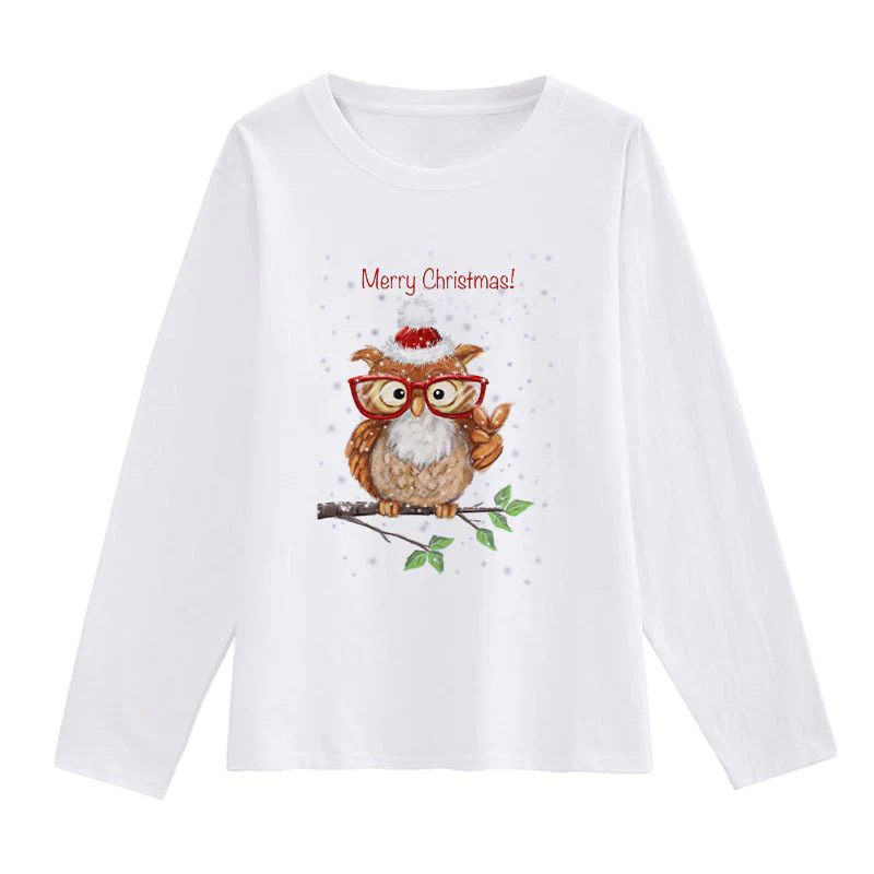 Oberteile | Damen  Pchannis Weihnachtliches T-Shirt Bekleidung Damen