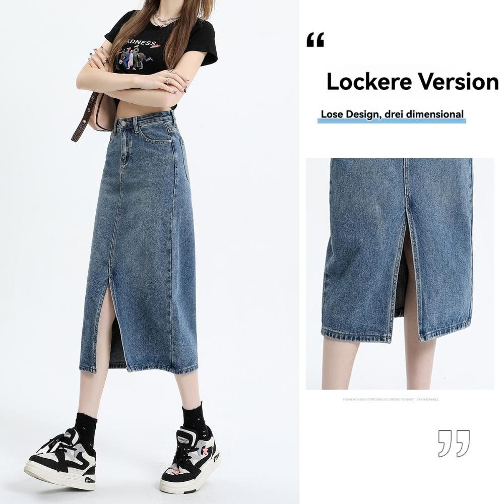 Röcke | Damen  Pcsky Hw Strass Jeansrock Bekleidung Damen